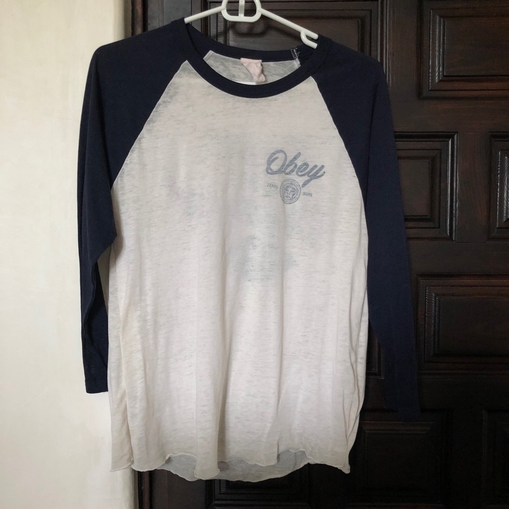 Paint and Destroy Obey baseball tee